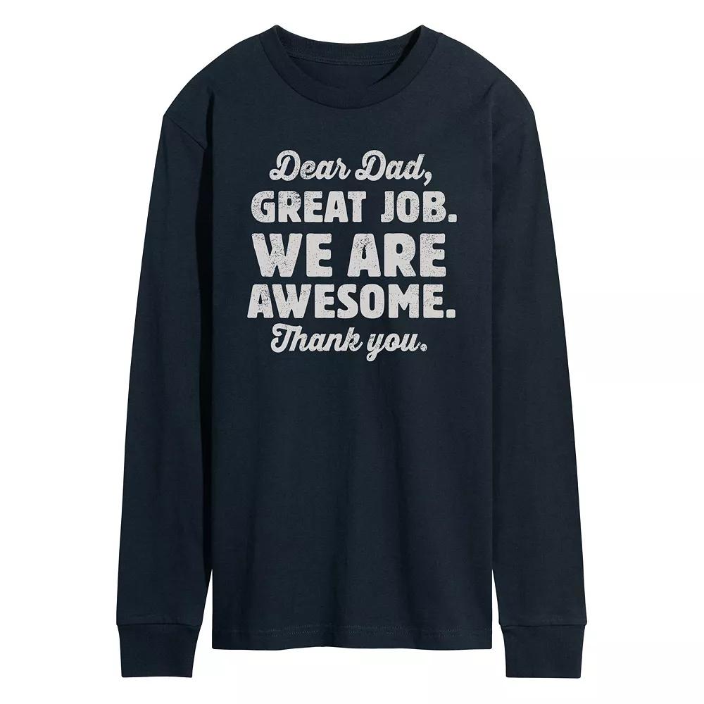 Men's Dear Dad Great Job Long Sleeve,  Product Image