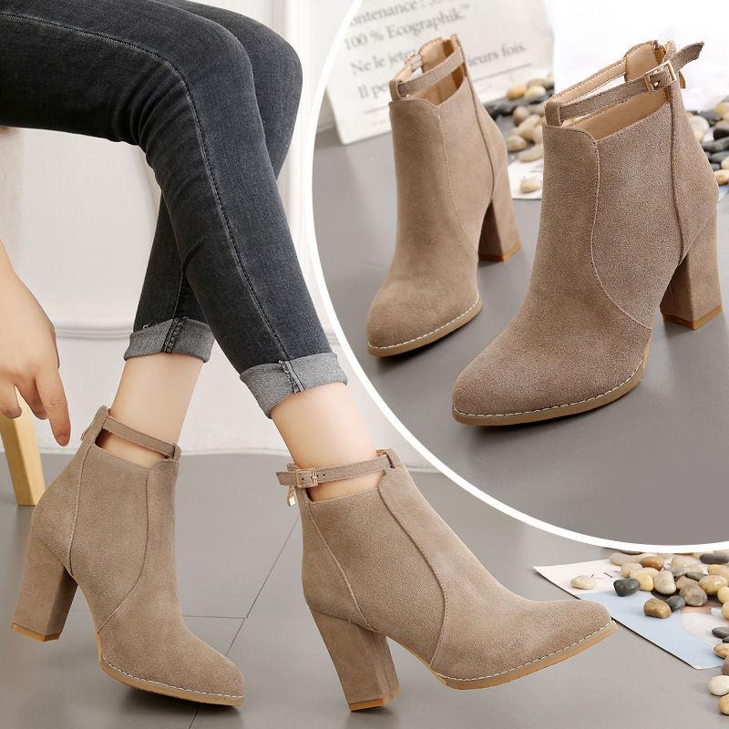 Block Heel Ankle Boots Product Image