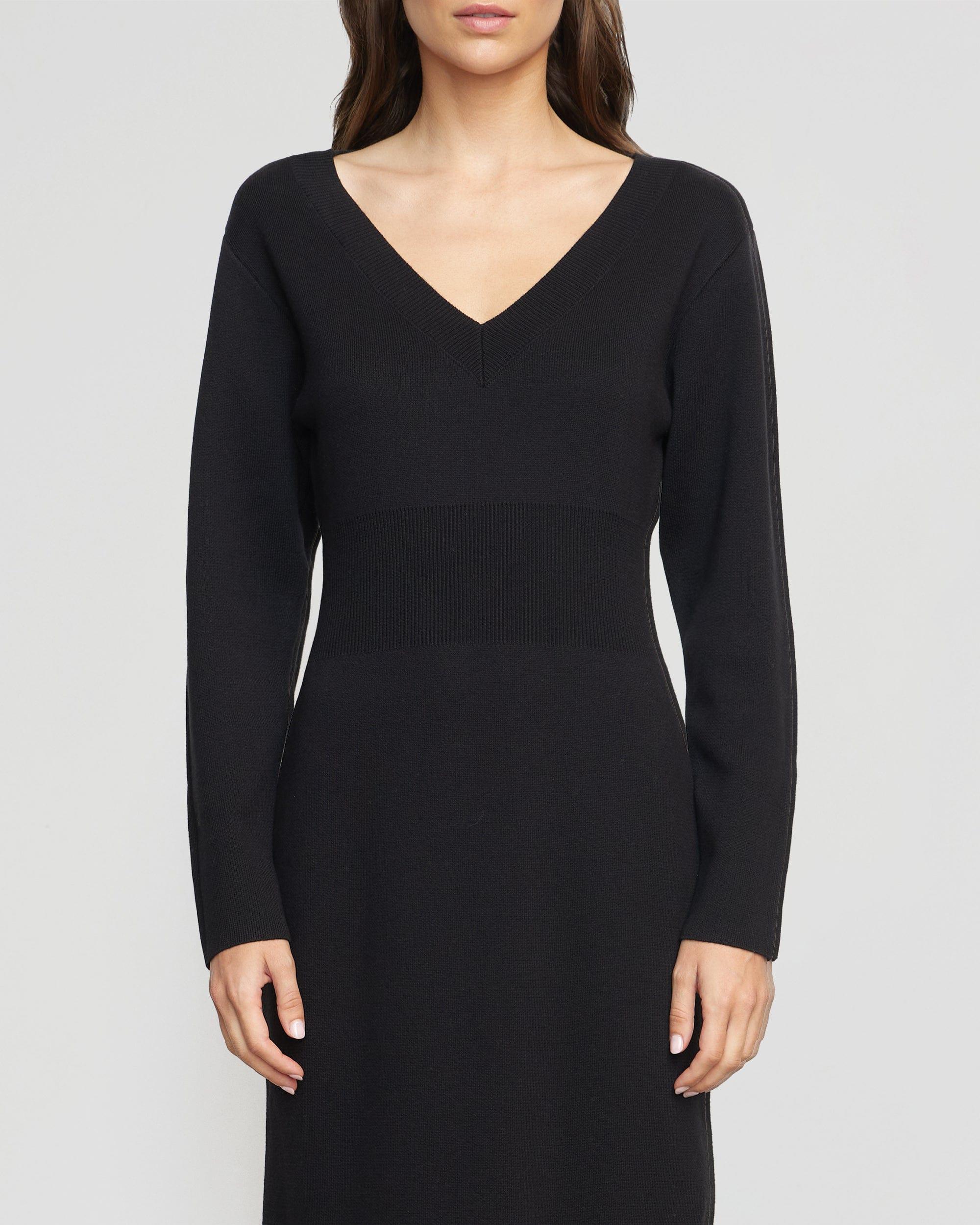 Bora Off-Shoulder V-Neck Sweater Dress Product Image