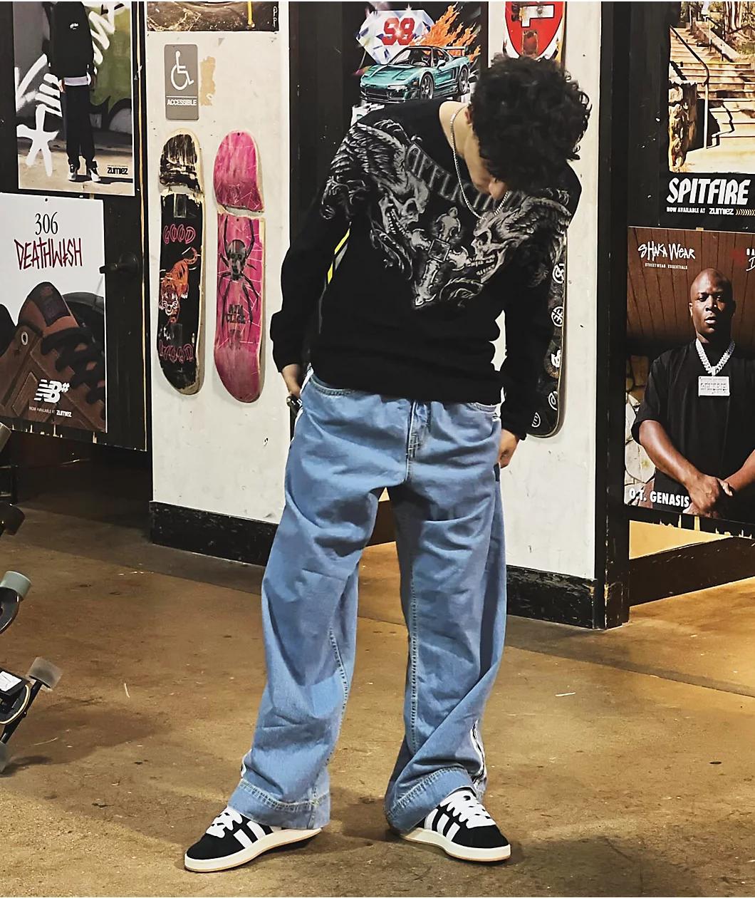 Affliction Winged Up Black Thermal Long Sleeve T-Shirt Product Image