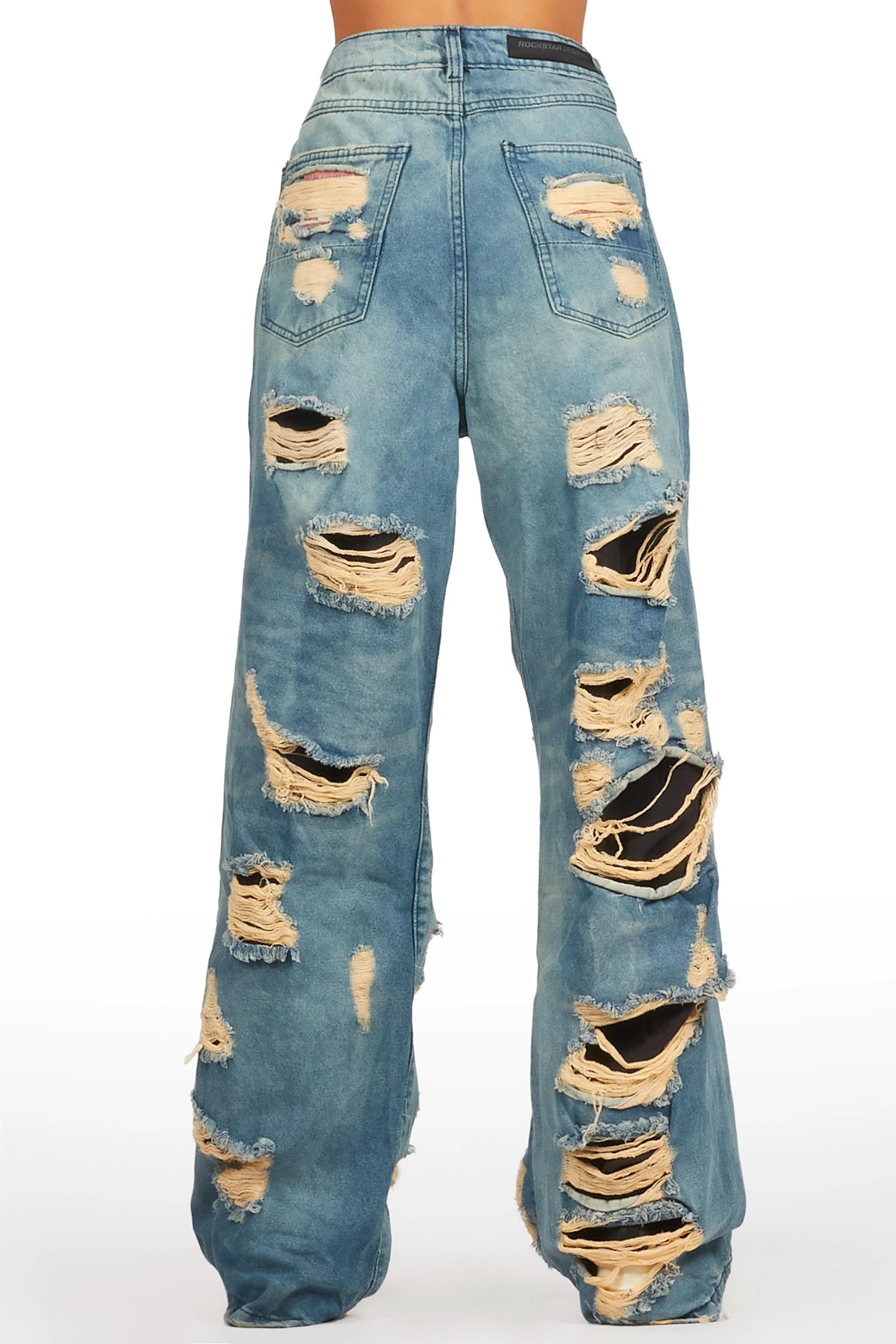 Tamyra Blue Baggy Jean Female Product Image