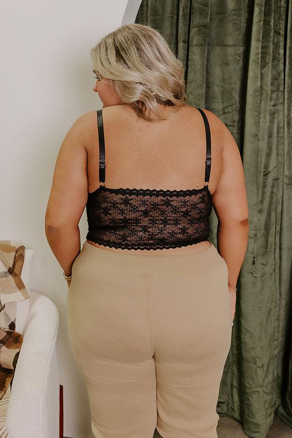 The Skye Longline Lace Bralette in Black Curves Product Image