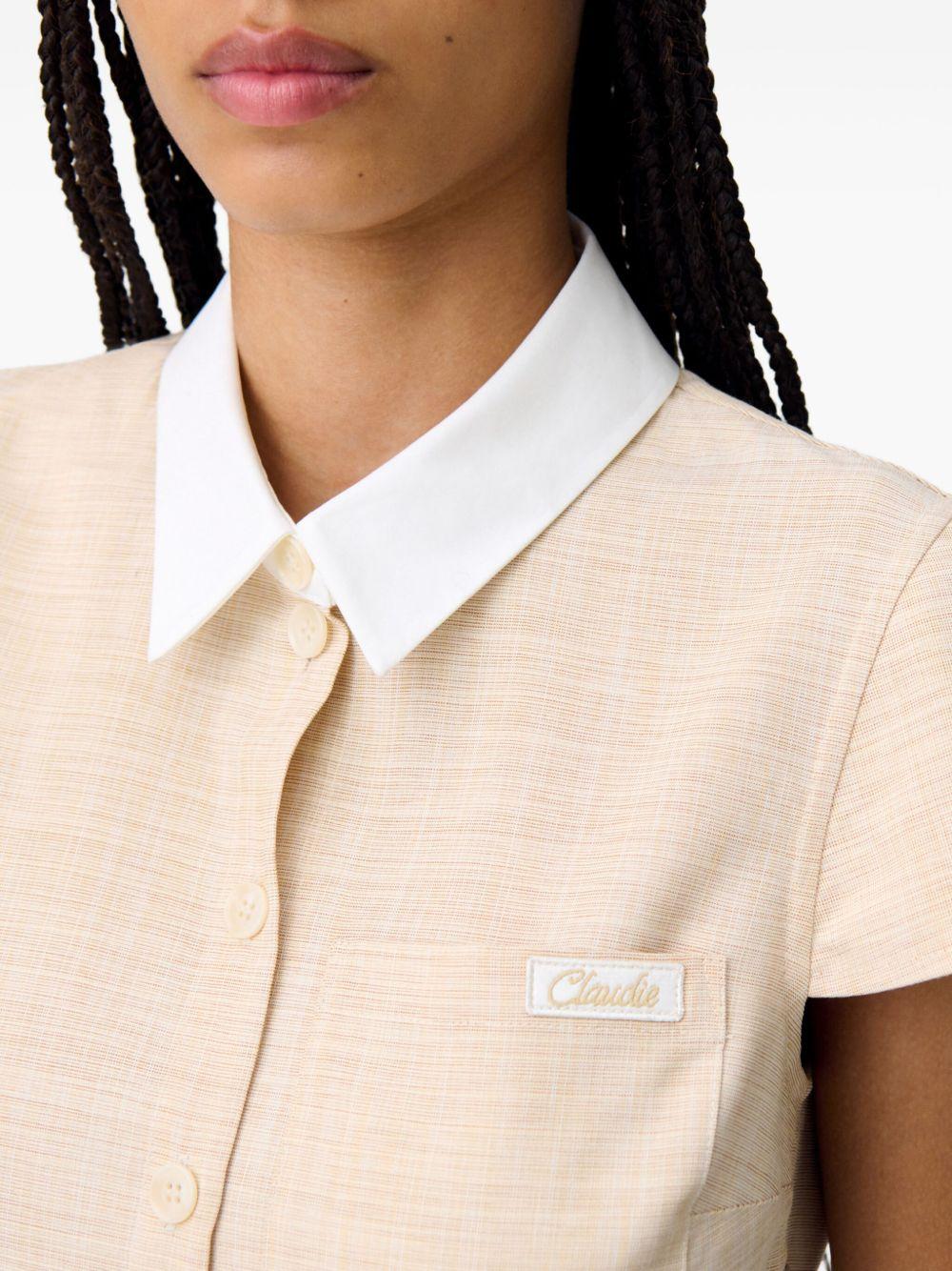 logo-embroidered shirtdress Product Image