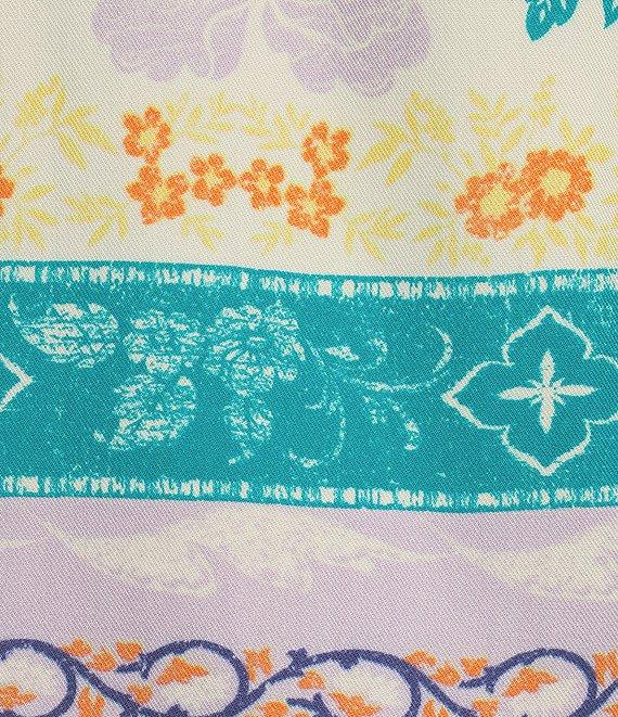 Tru Luxe Jeans Challis Point Collar Long Sleeve Shirt Product Image