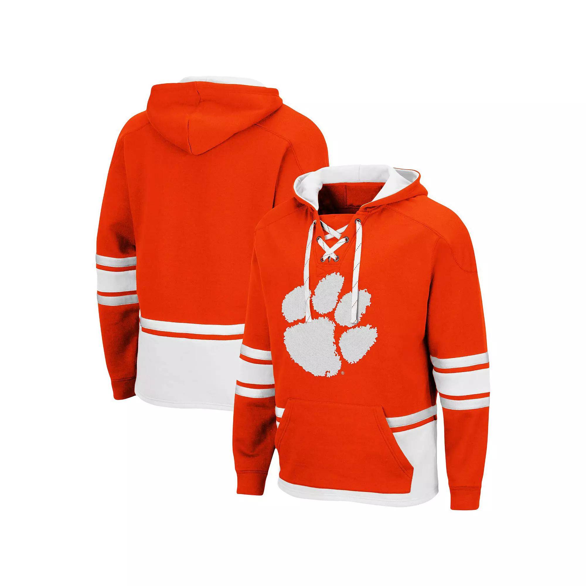 Men's Colosseum Orange Clemson Tigers Lace Up 3.0 Pullover Hoodie,  Product Image