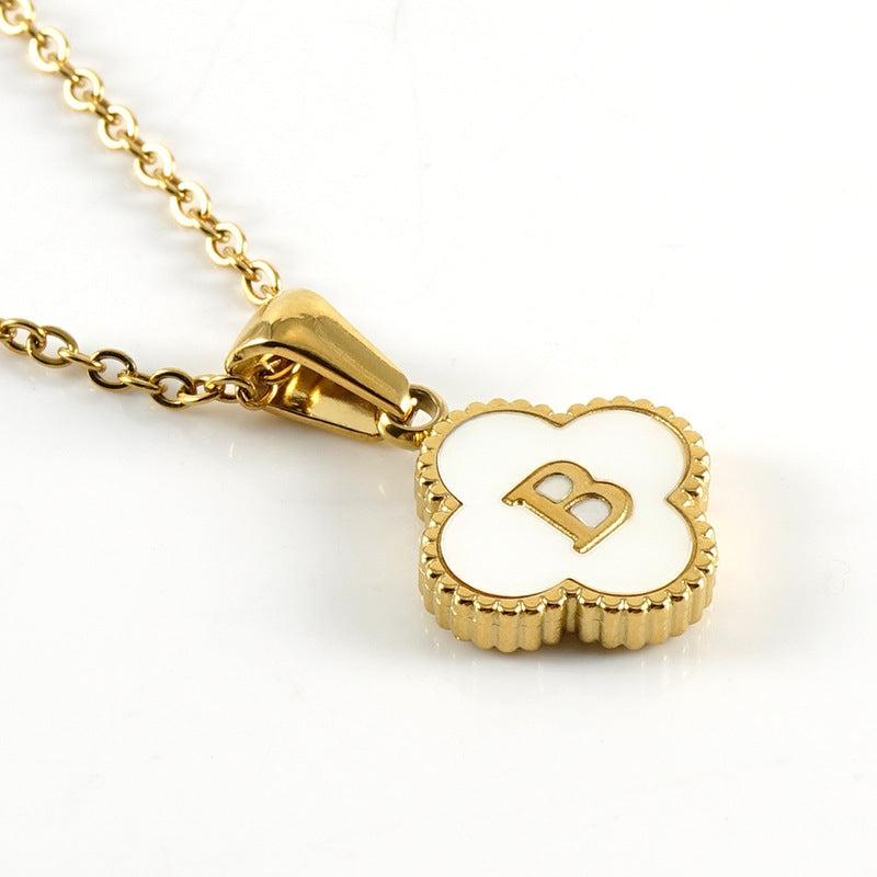 Clover Initial Necklace Product Image
