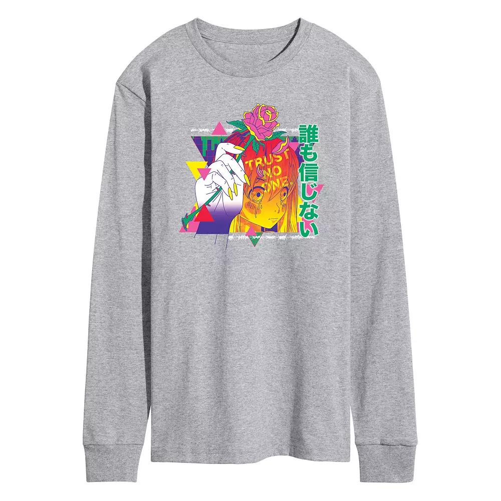 Men's Anime Trust No One Long Sleeve Tee,  Product Image