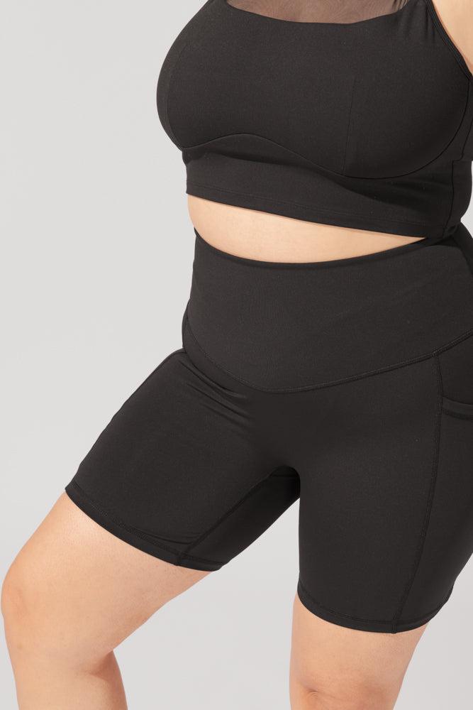 Supersculpt™ Biker Short with Pockets (Pet Hair Resistant) - Black Product Image