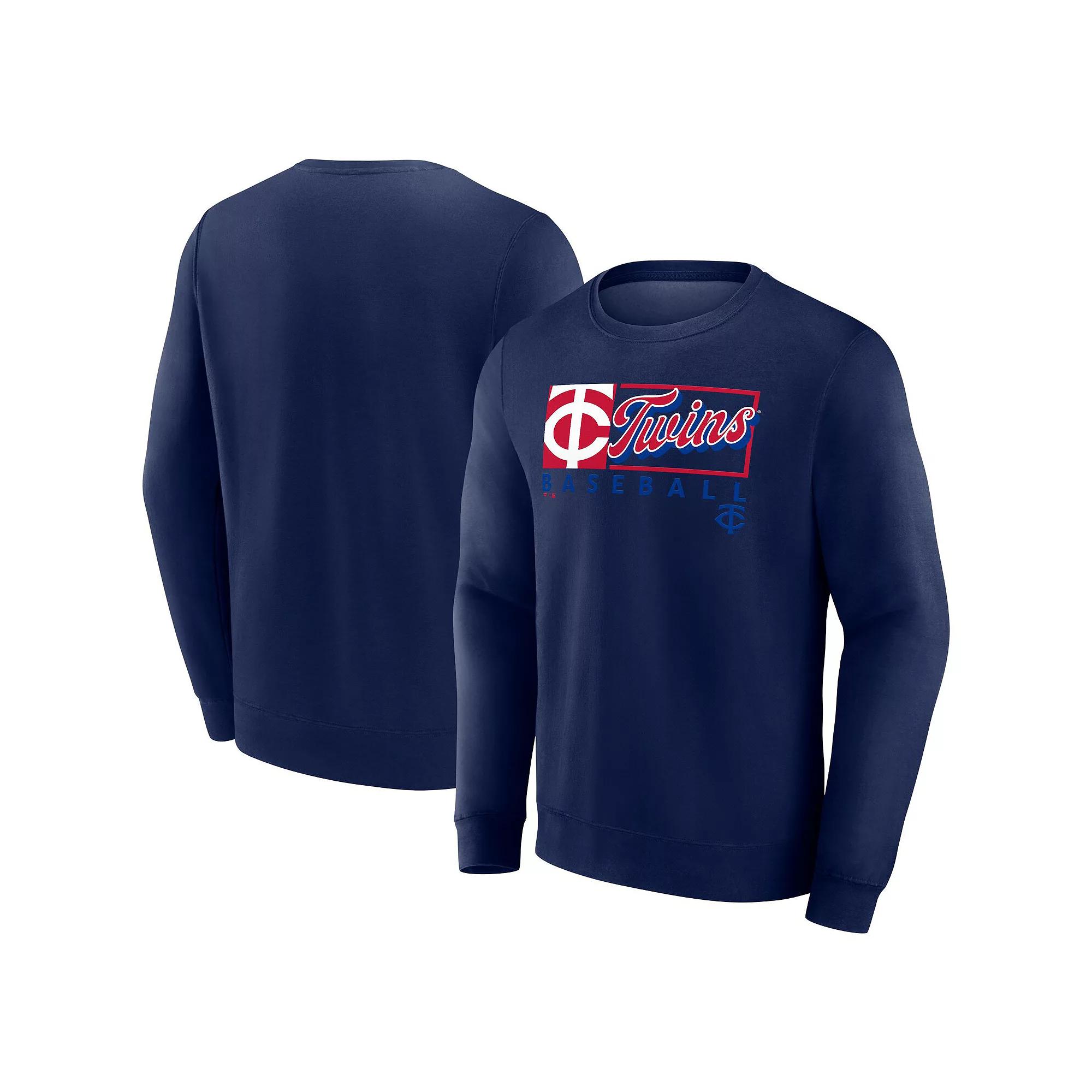 Men's Fanatics Navy Minnesota Twins Focus Fleece Pullover Sweatshirt,  Product Image
