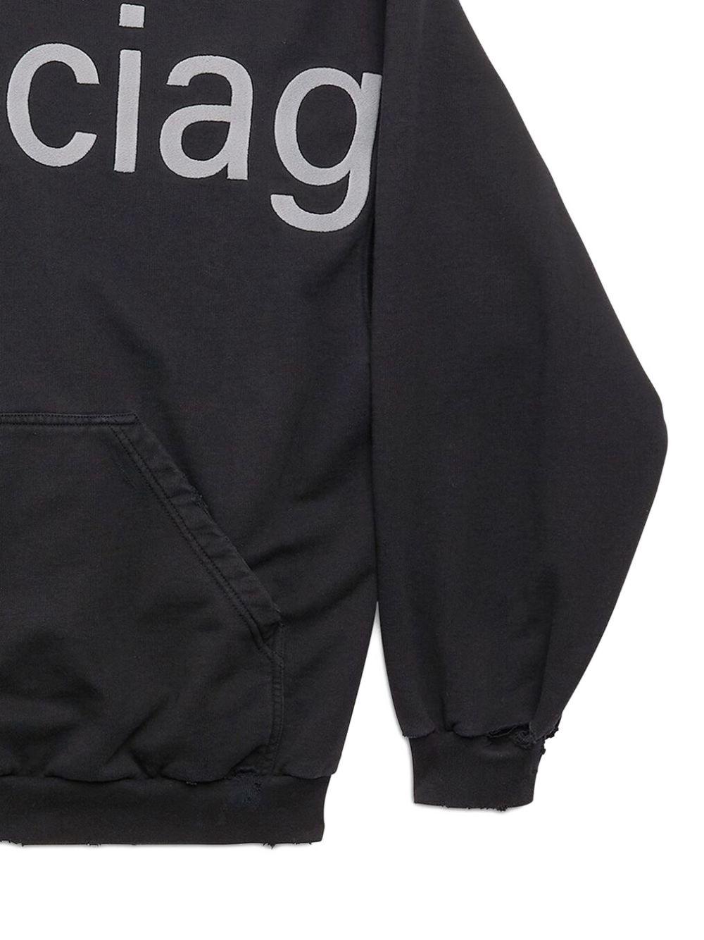 logo-print cotton hoodie Product Image