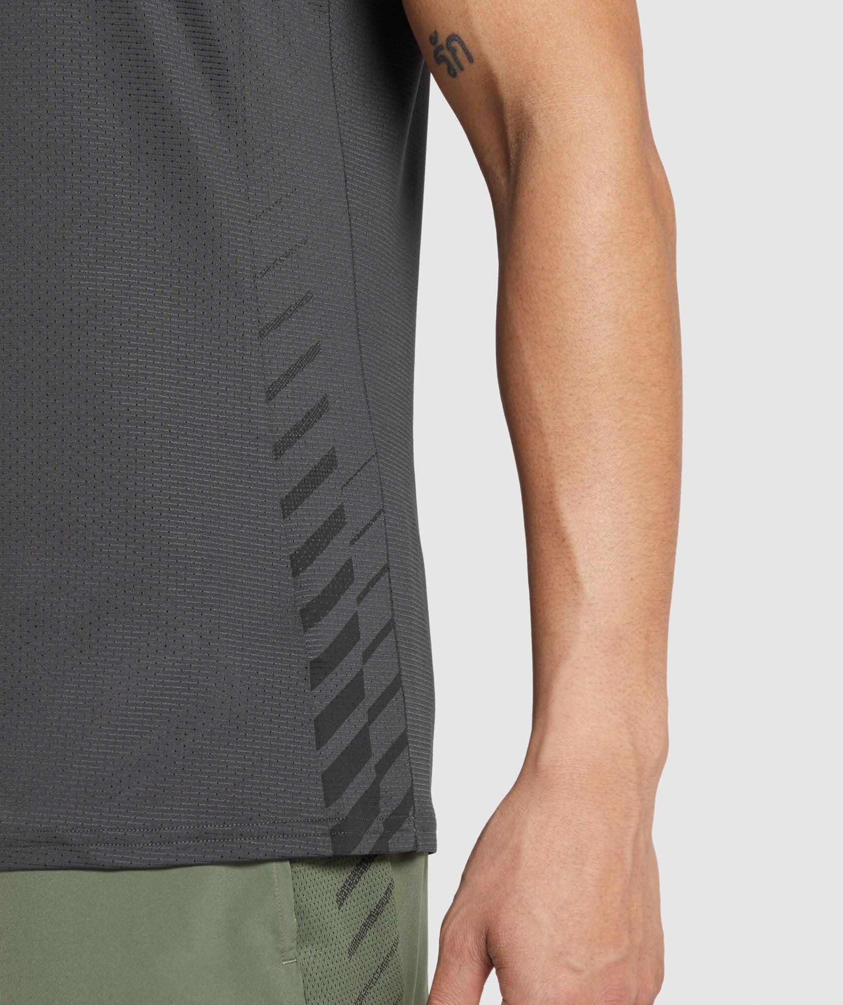 Gymshark Sport Stripe Tank - Onyx Grey Male Product Image