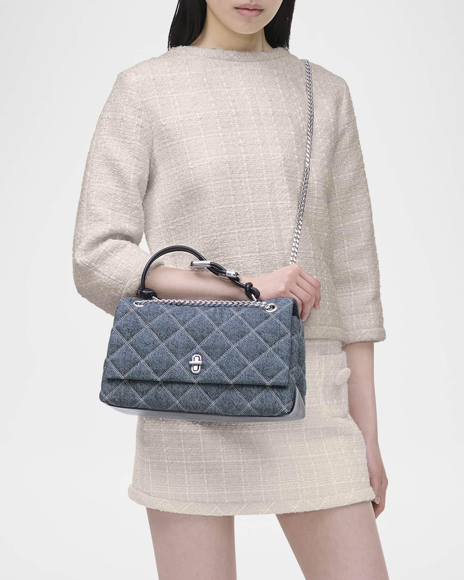 Dual Quilted Denim Shoulder Bag Product Image