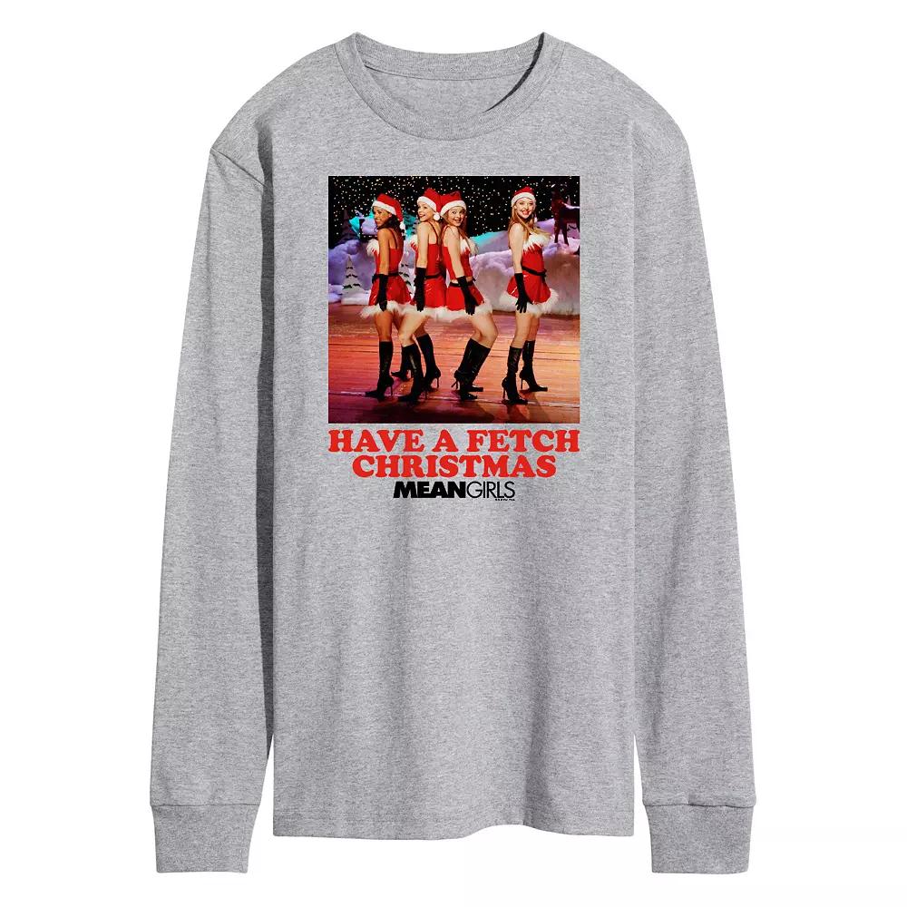 Men's Mean Girls Santa Long Sleeve Graphic Tee,  Product Image