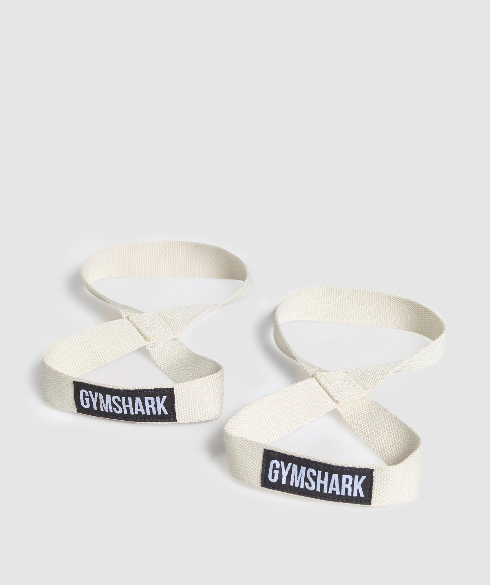 Gymshark Silicone Lifting Straps - Oat White Unisex Product Image