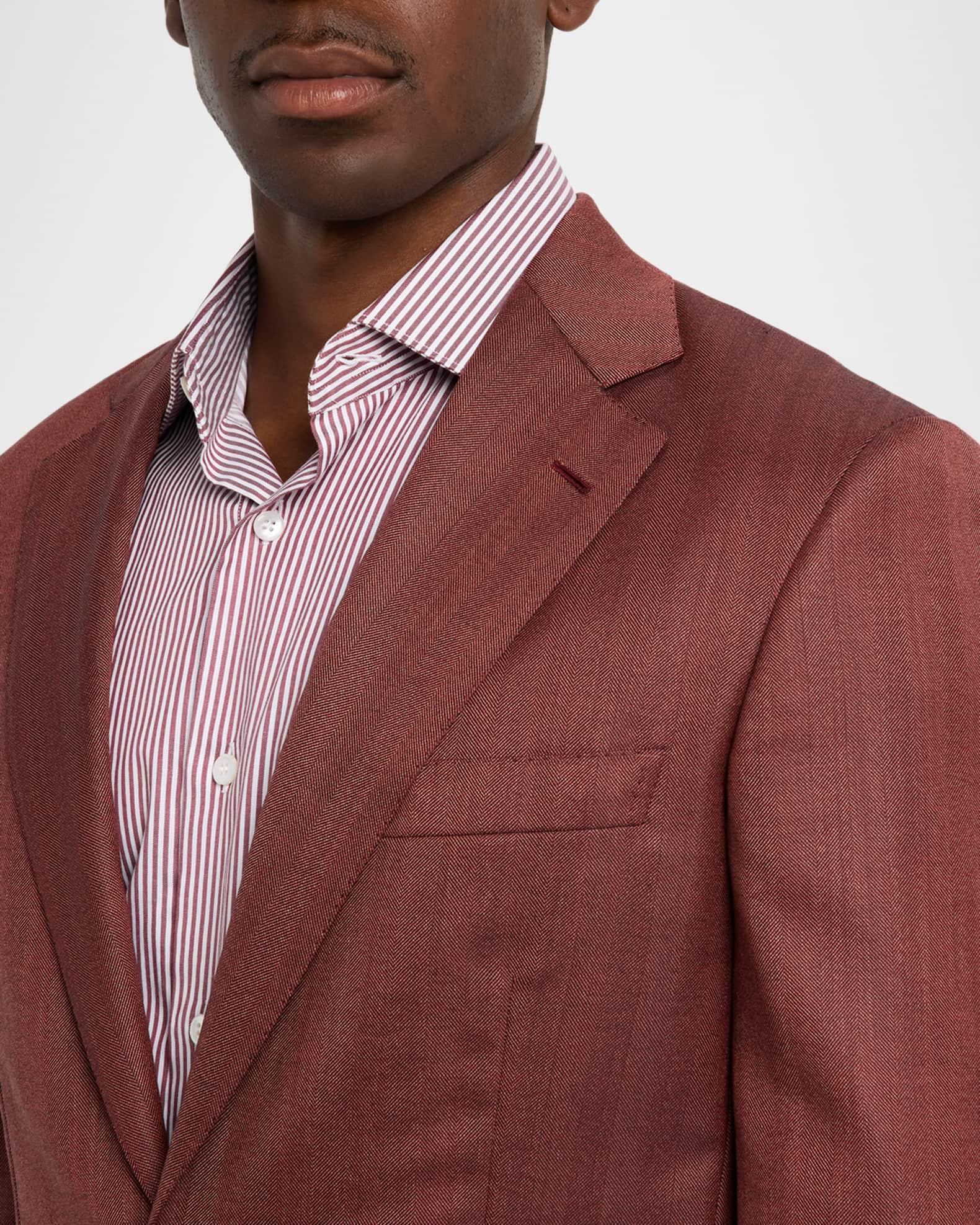 Men's Herringbone Single-Breasted Blazer Product Image
