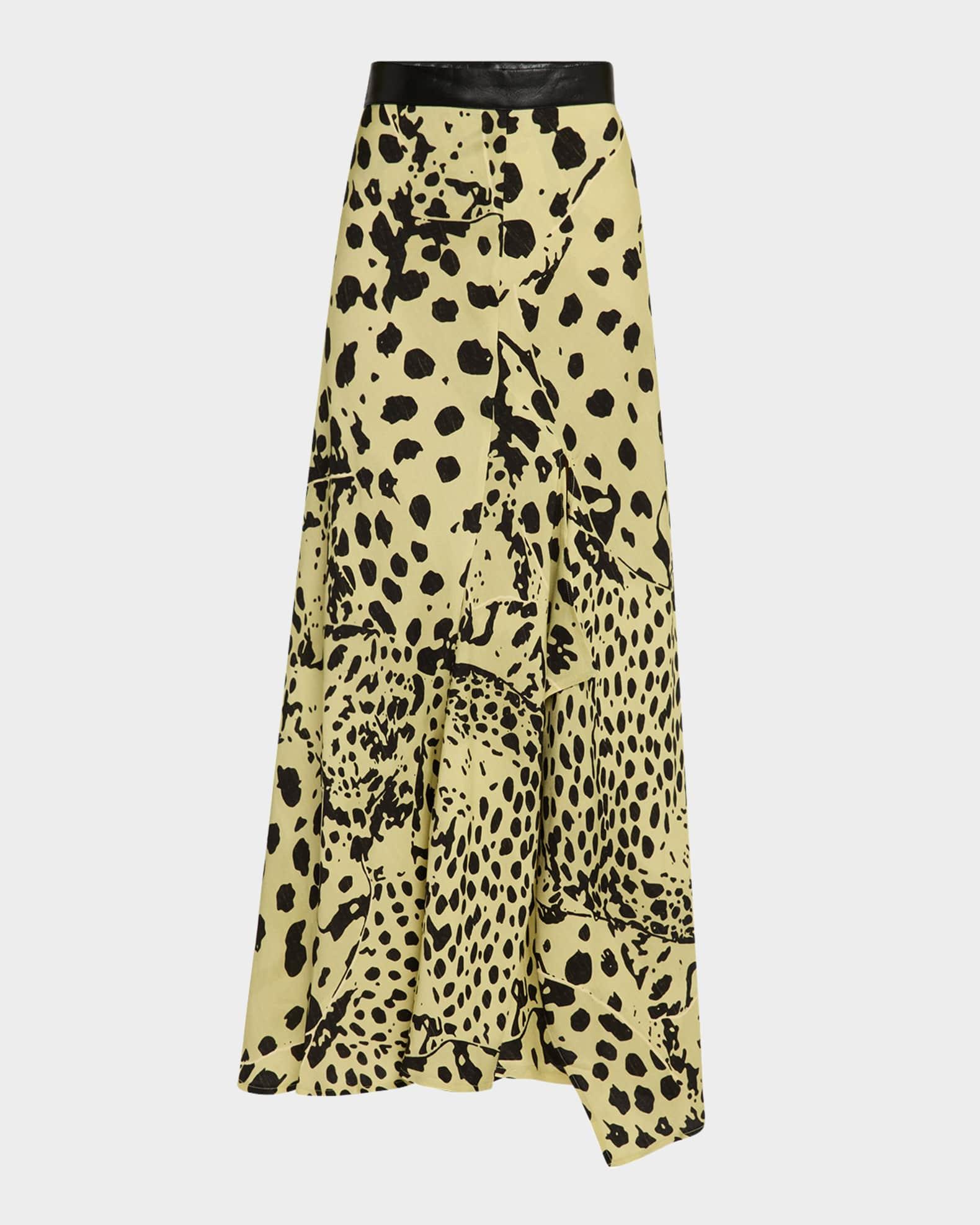 Phile Cheetah-Print Georgette Maxi Skirt Product Image