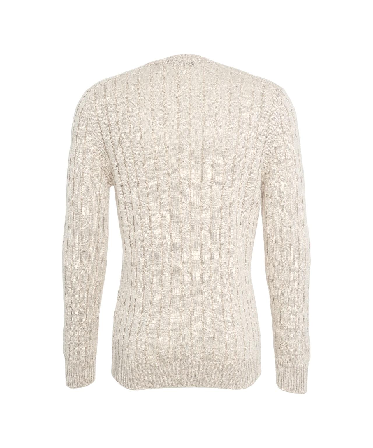 Linen blend cable knit sweater Product Image