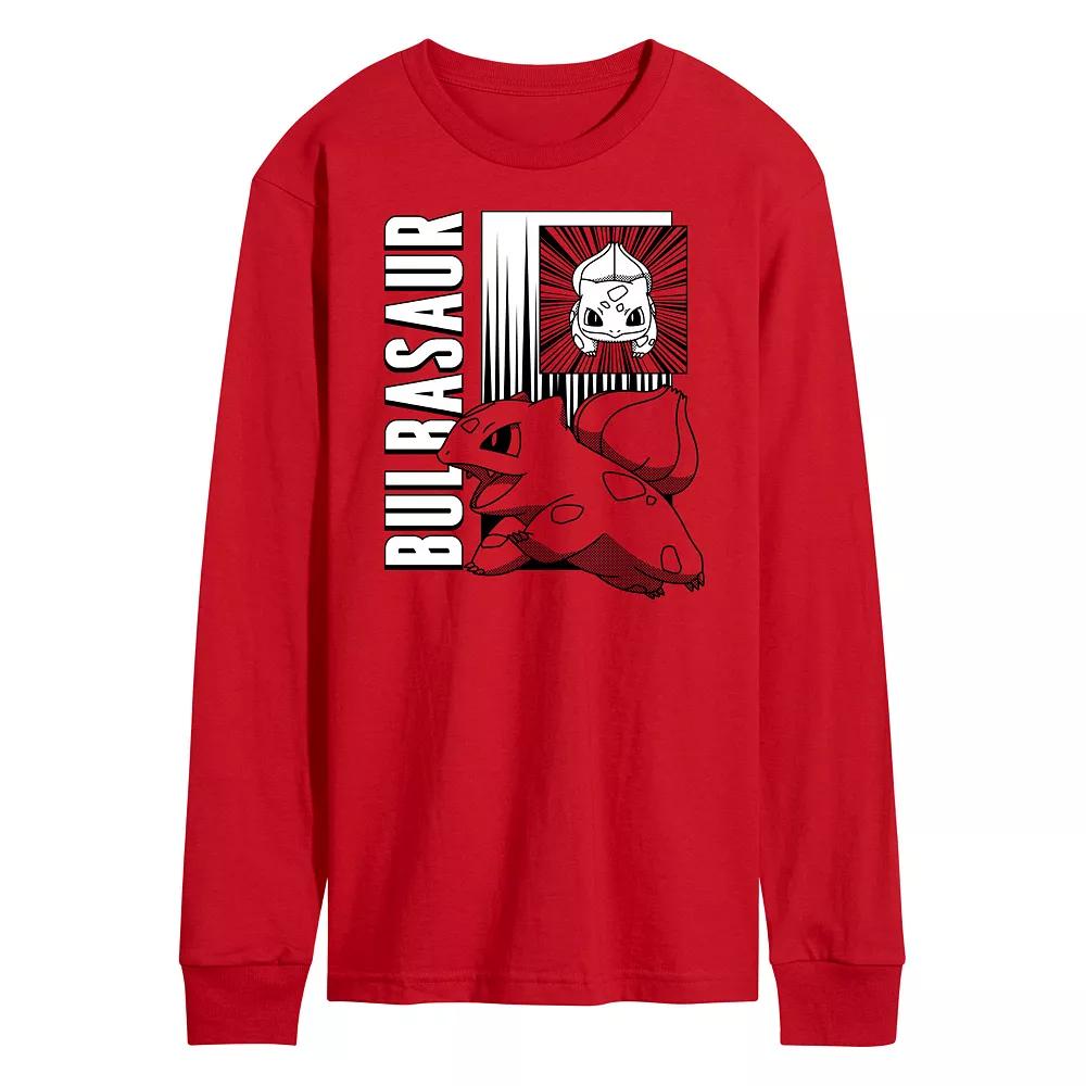 Men's Pokemon Bulbasaur Long Sleeve Graphic Tee,  Product Image