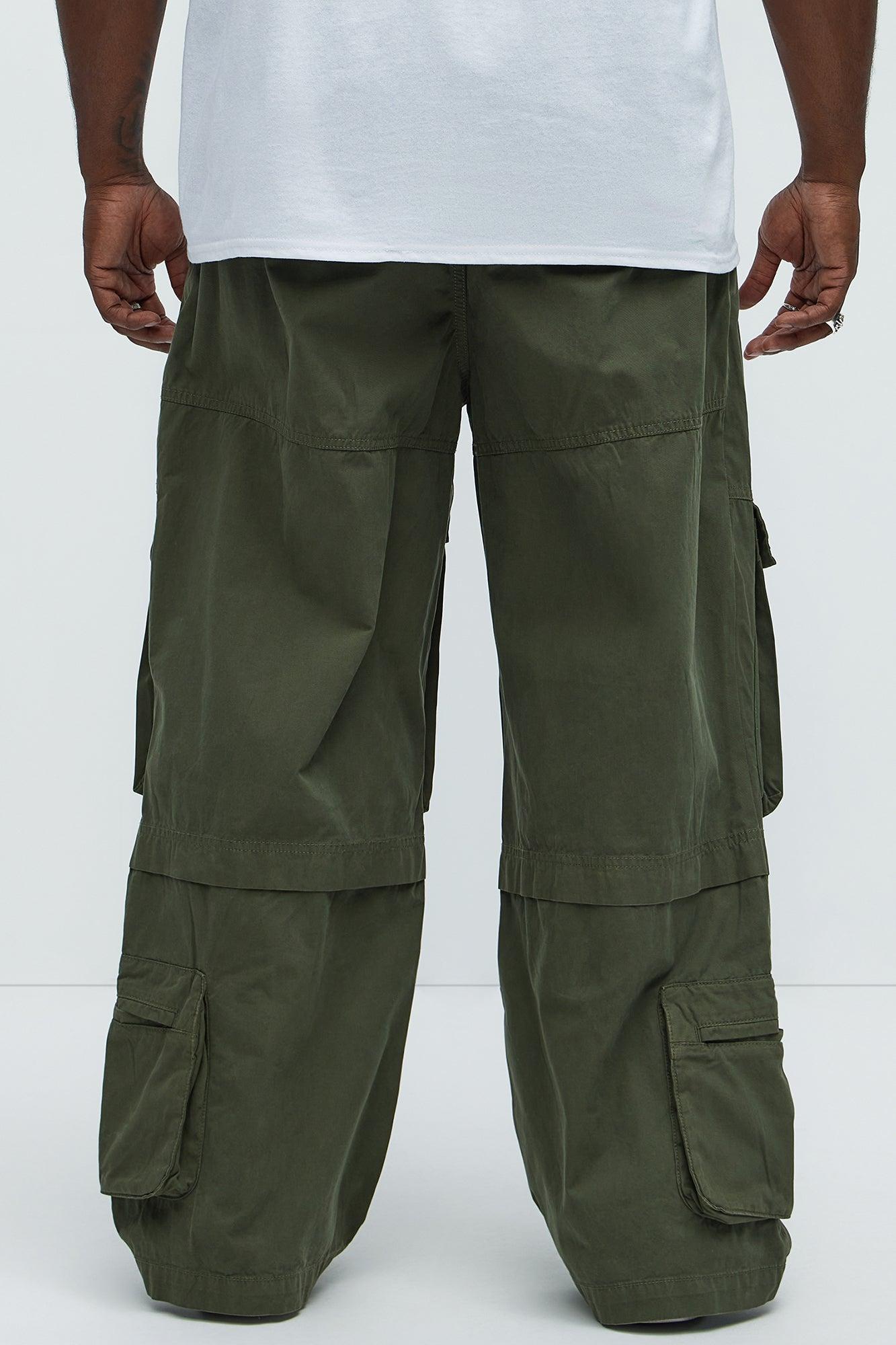 Rylan Wide Leg Cargo Pants - Olive Product Image
