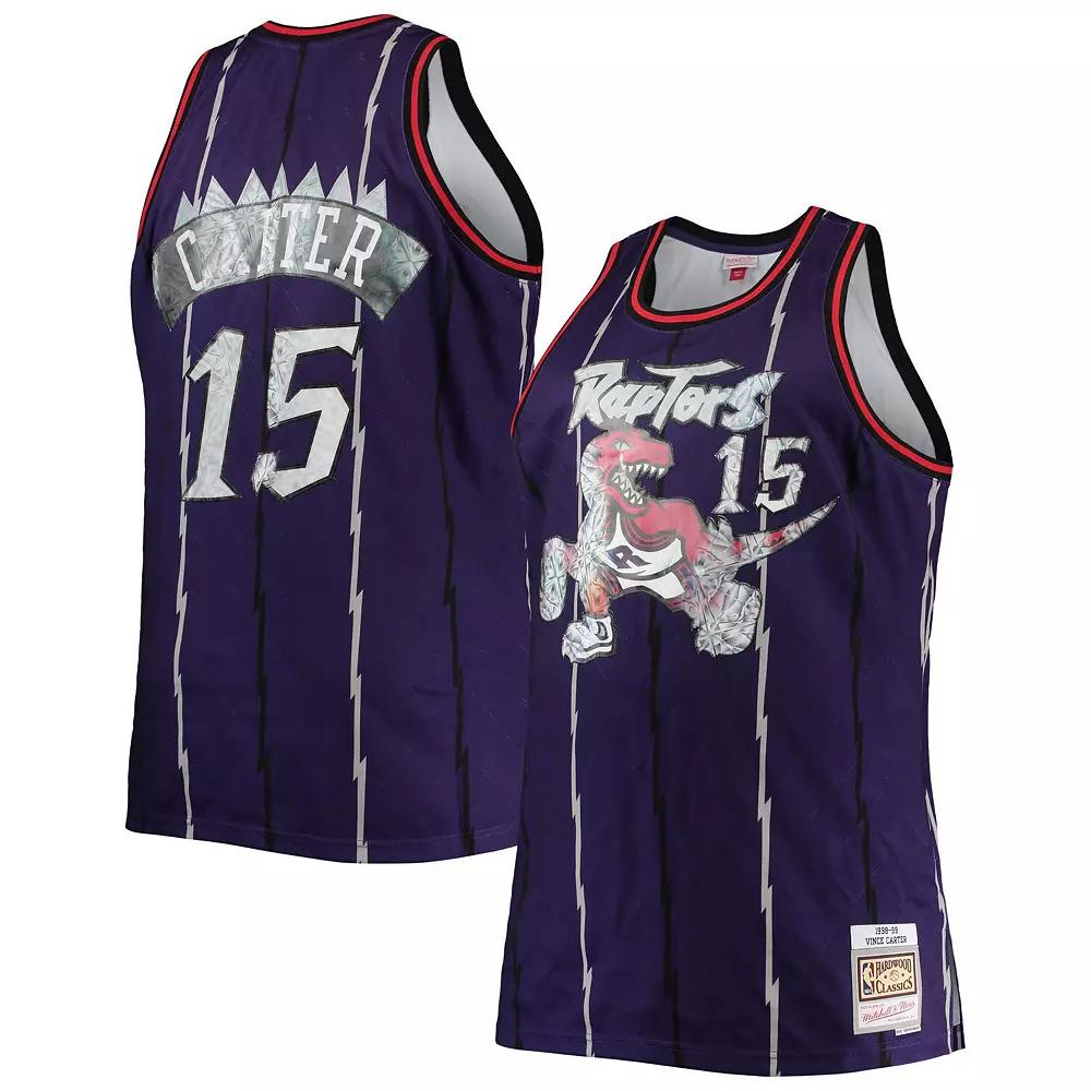 Men's Mitchell & Ness Vince Carter Purple Toronto Raptors Big & Tall 1998/99 NBA 75th Anniversary Diamond Swingman Jersey, Size: 4XLT, Rpt Purple Product Image