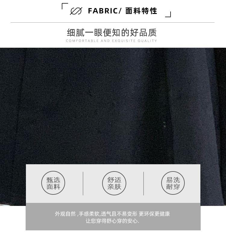 Couple Matching Short-Sleeve Collar Logo Contrast Trim Mini A-Line Dress / Polo Shirt / Mid Rise Plain Shorts Product Image