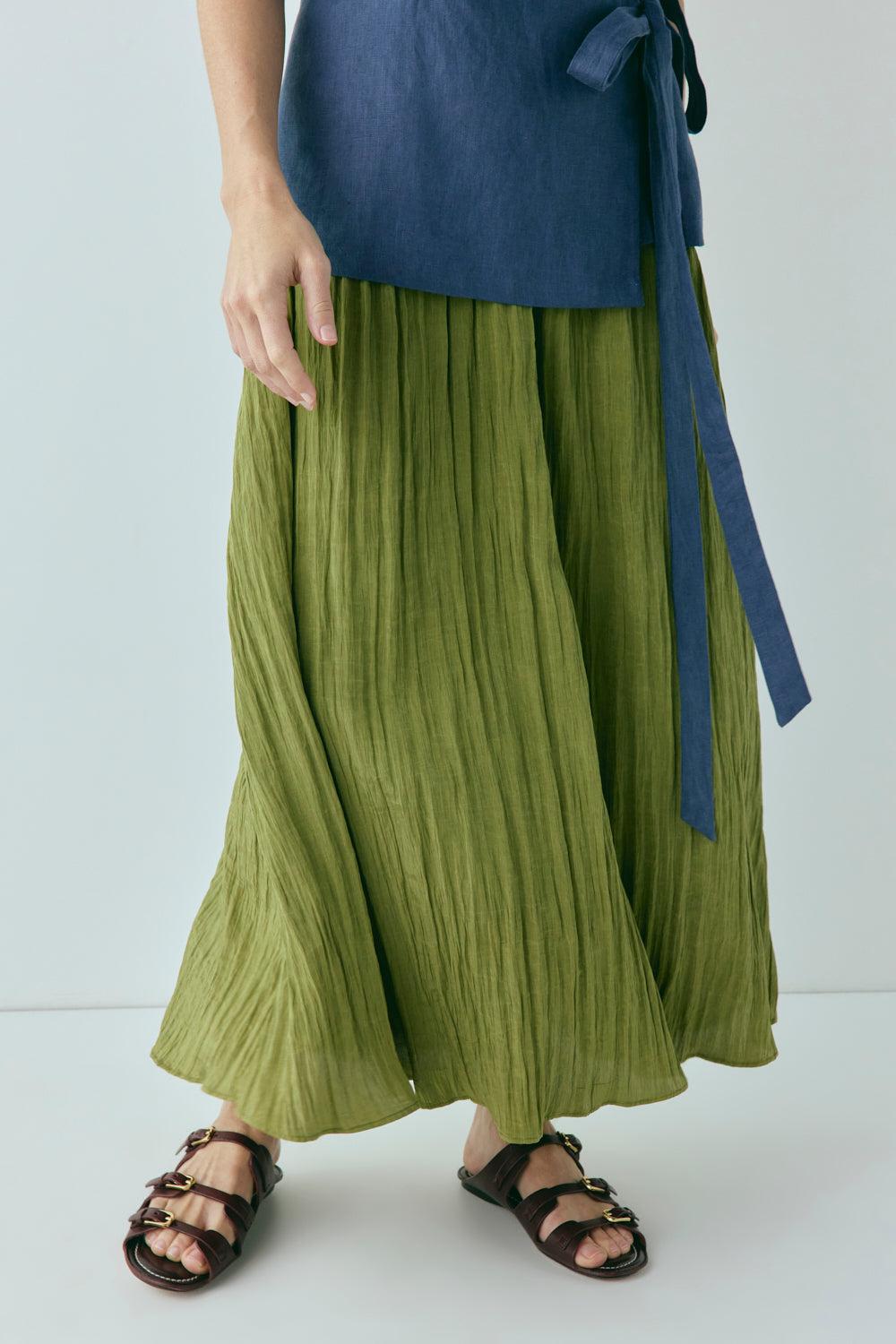 Solara Midi Skirt Olive Product Image