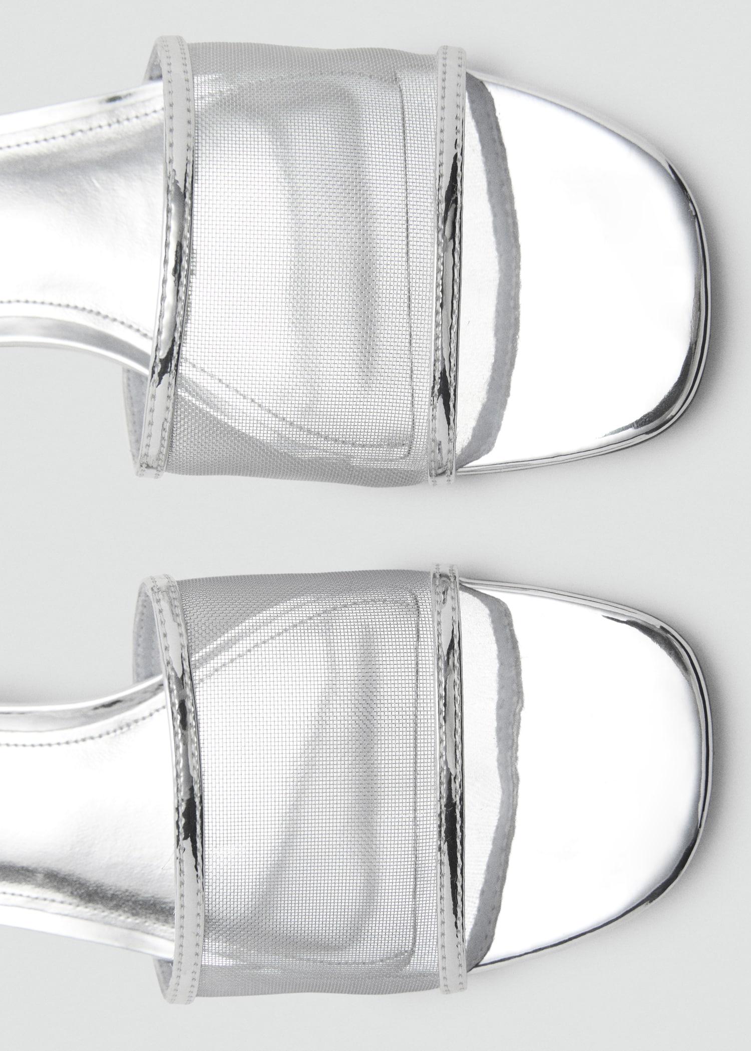 Kitten sandals with mesh strap - Women | MANGO USA Product Image