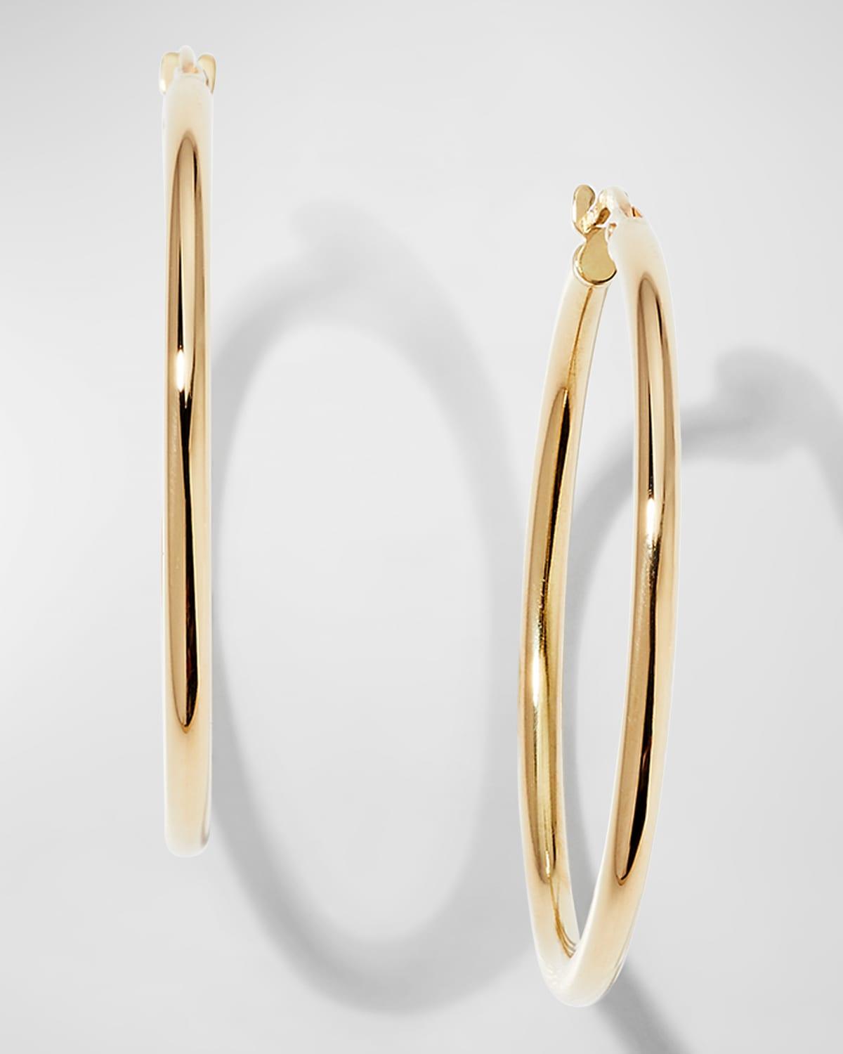 Womens 18K Yellow Gold Huggie Hoop Earrings/0.5 Product Image