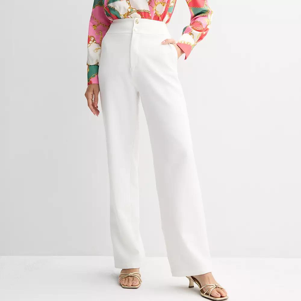 Women's Thalia Sodi Button Front Flare Pants,  Product Image