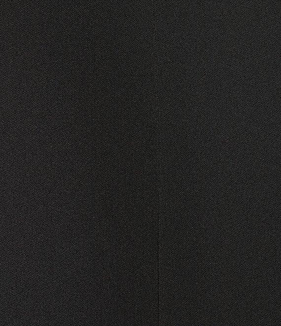 Preston & York Emmeline Round Neckline Long Feather Sleeve Stretch Crepe Midi Dress Product Image