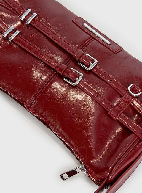 Recognize Buckle Detail Bag Red Product Image