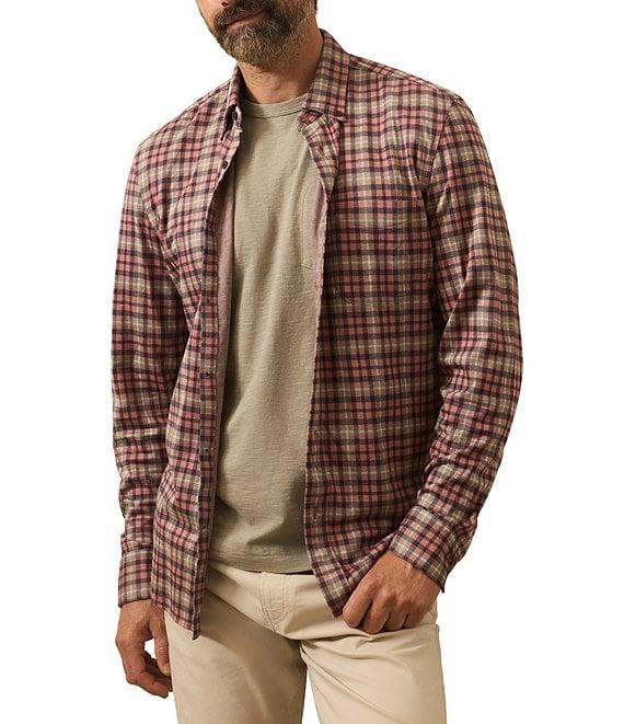 Faherty Coastline Knit Long Sleeve Woven Shirt Product Image