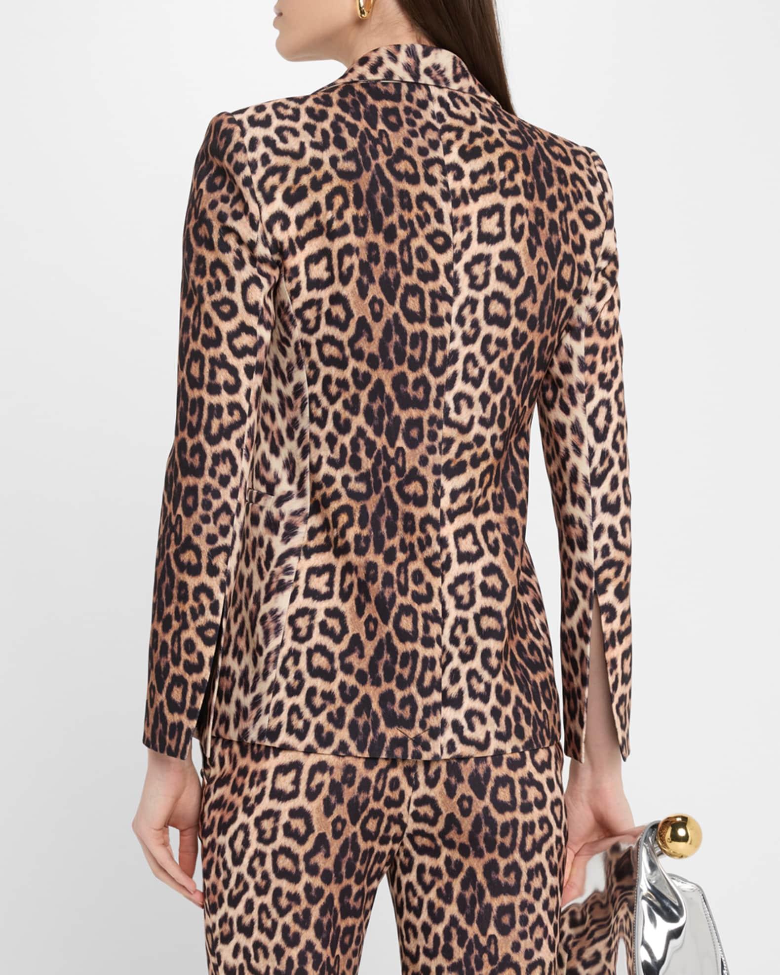 Macey Leopard Fitted Blazer Product Image