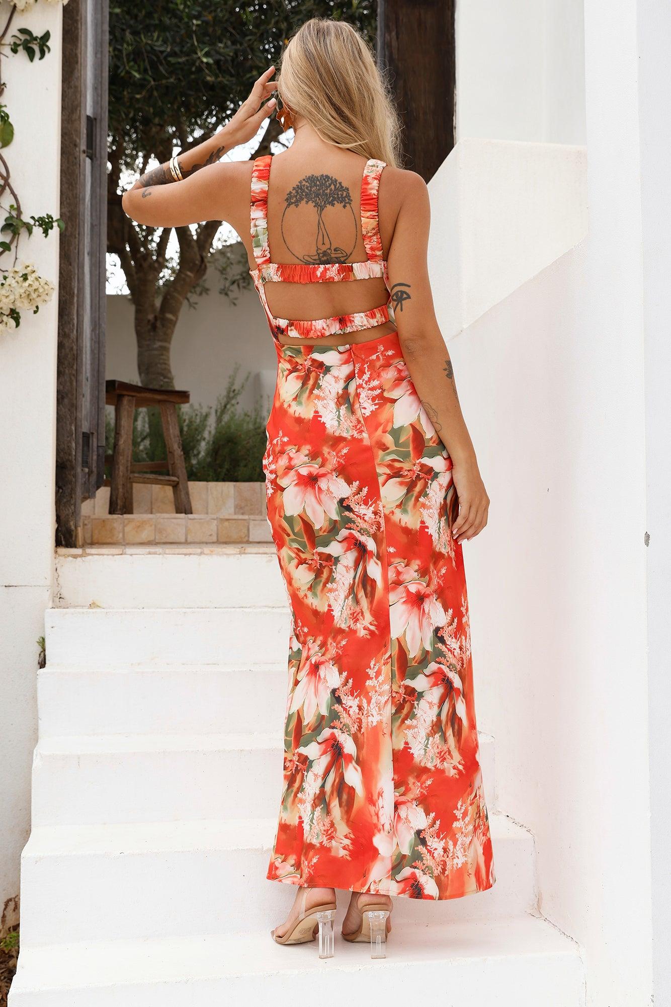 One Step Further Maxi Dress Orange Product Image