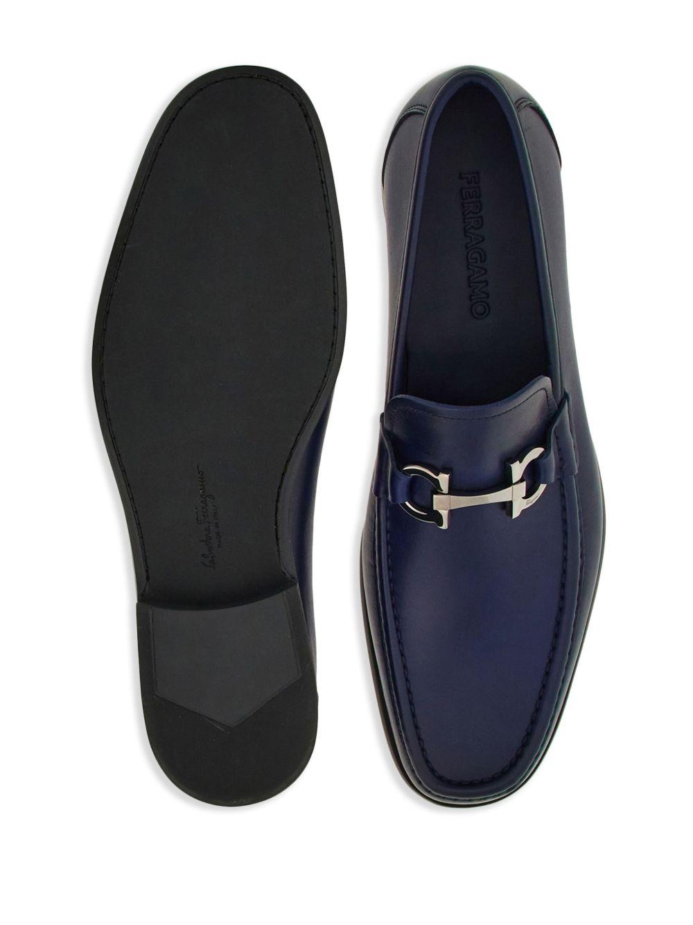 Gancini-plaque leather loafers  Product Image
