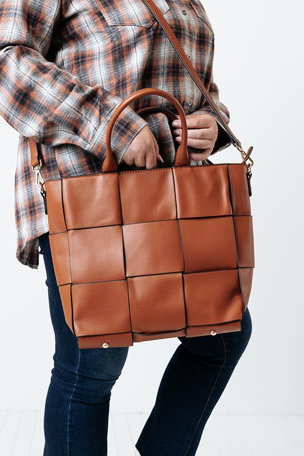 Keep It High Profile Faux Leather Tote In Maple Product Image