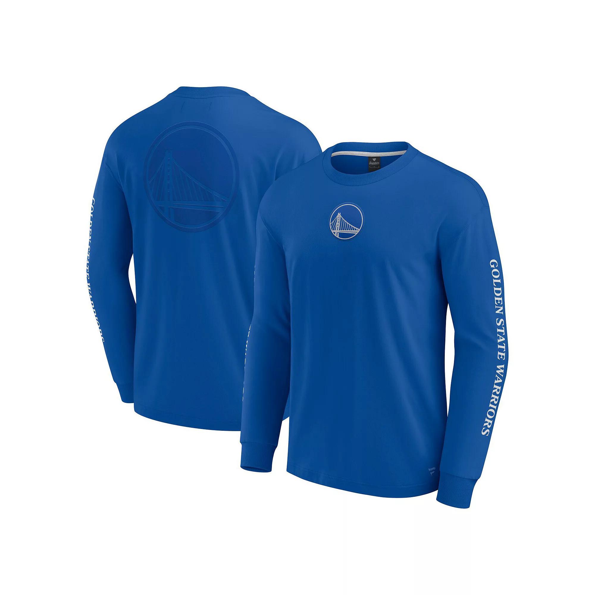 Men's Fanatics Royal Golden State Warriors Elements Strive Long Sleeve T-Shirt,  Product Image