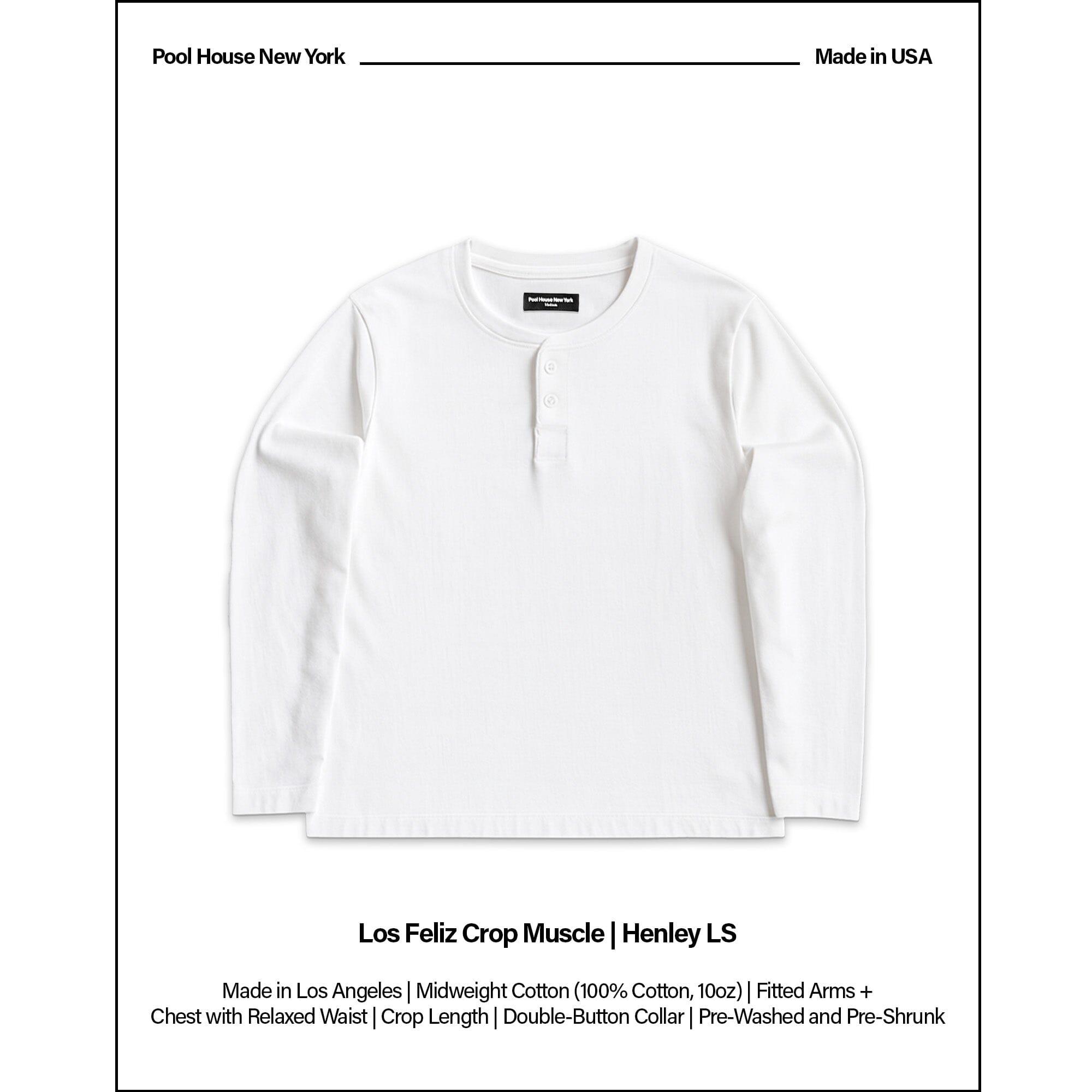 Los Feliz Crop Muscle Tee | Henley Long Sleeve Male Product Image