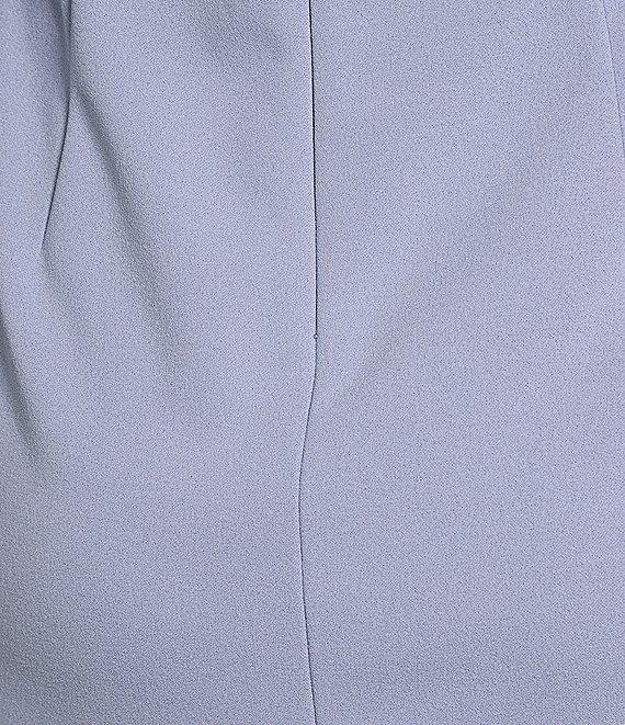 Jessica Howard Long Pleated Sleeve Boat Neck Crepe Sheath Dress Product Image