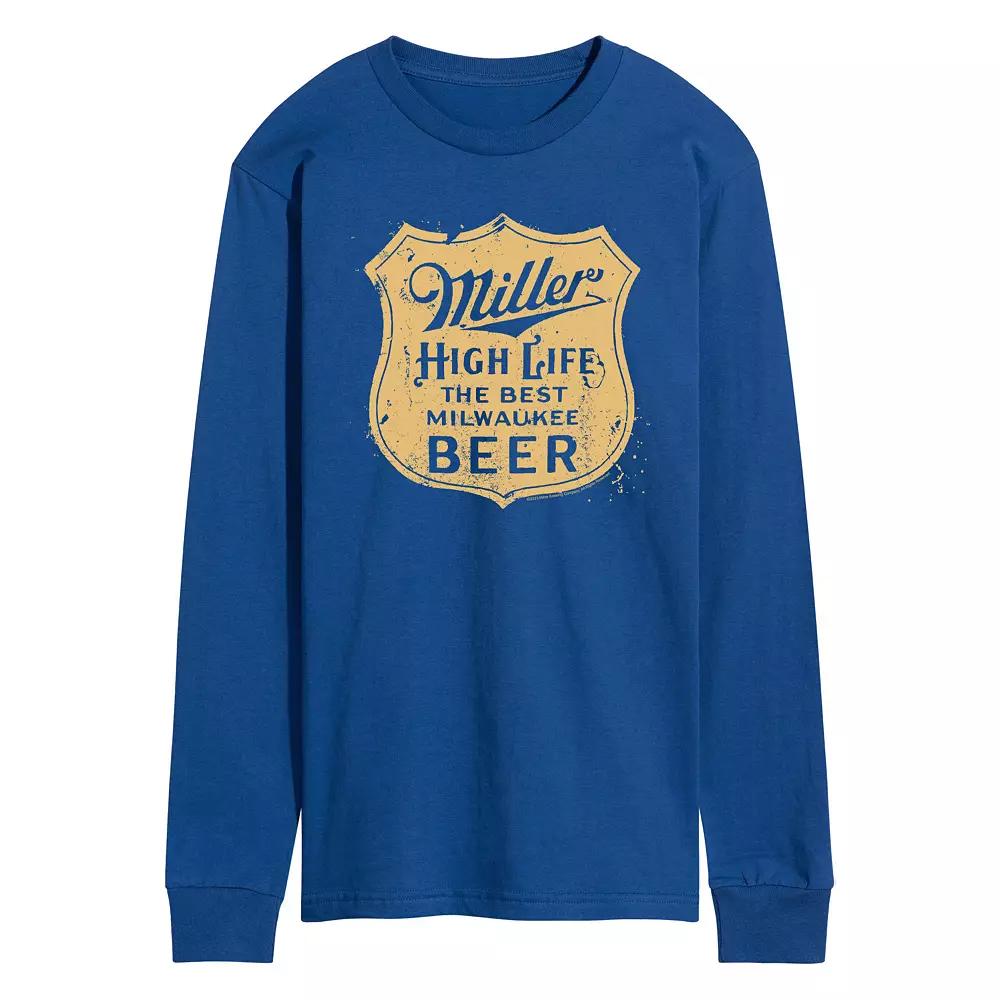 Men's Miller High Life Vintage Crest Long Sleeve Graphic Tee,  Product Image