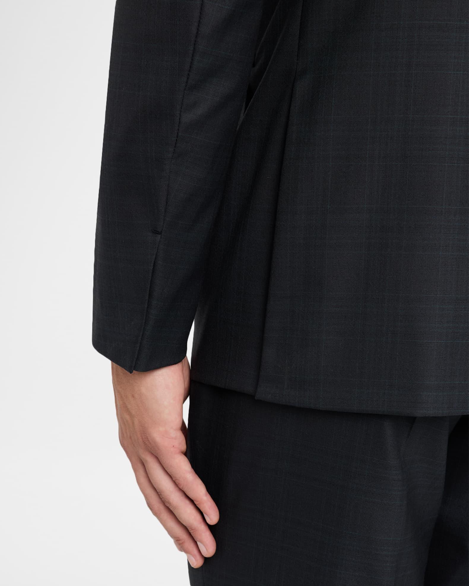 Men's Wool Woven Plaid Two-Piece Suit Product Image