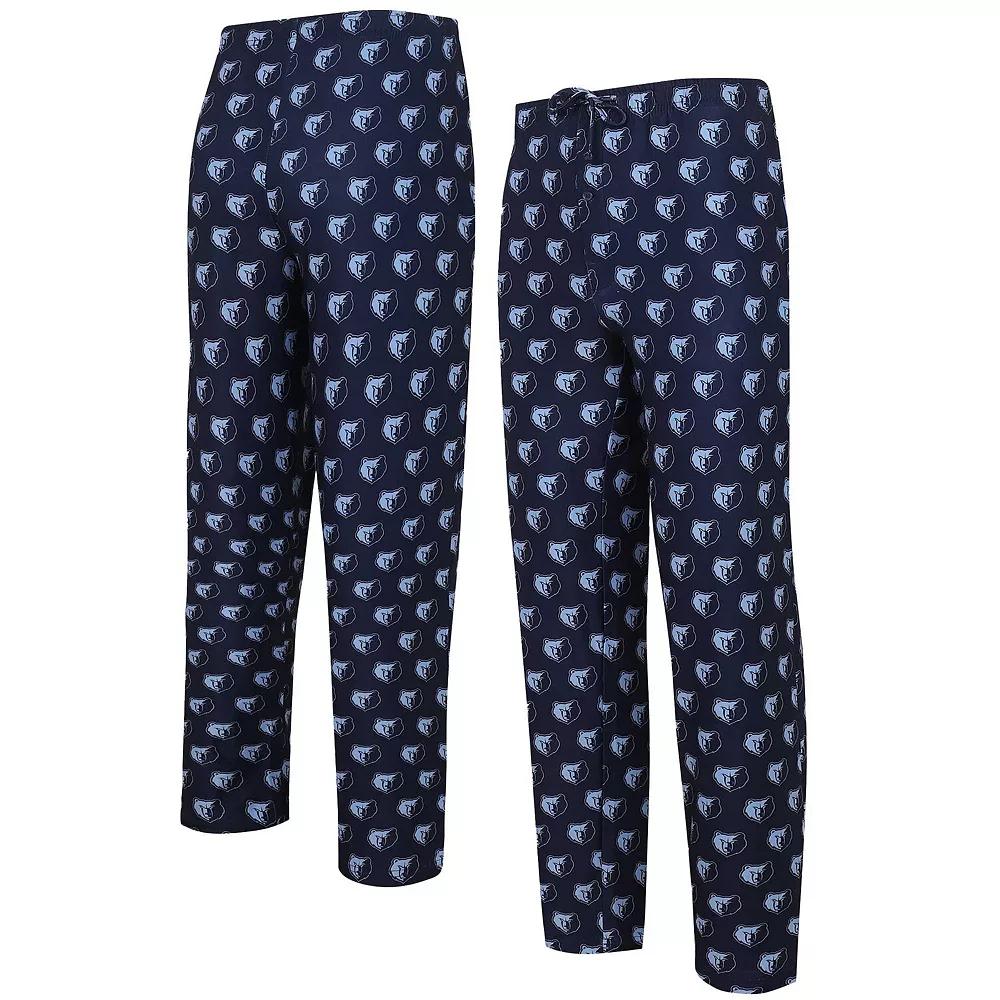 Mens Concepts Sport Navy Memphis Grizzlies Gauge Allover Print Pants Grz Blue Product Image
