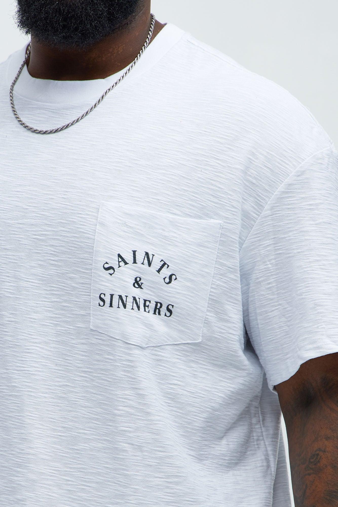 Saints And Sinners Textured Short Sleeve Tee - White Product Image