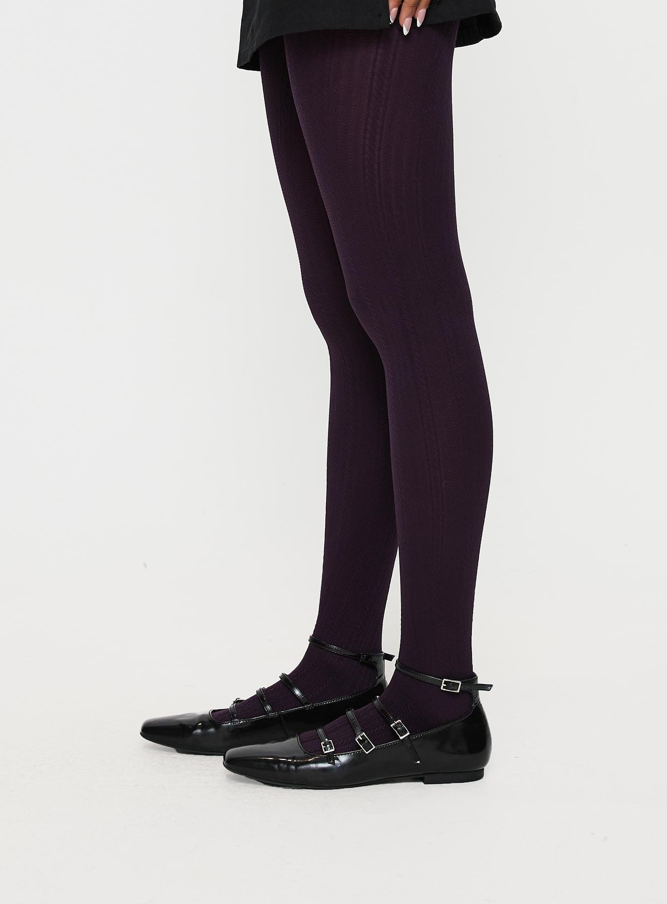 Back With Love Stockings Plum Product Image