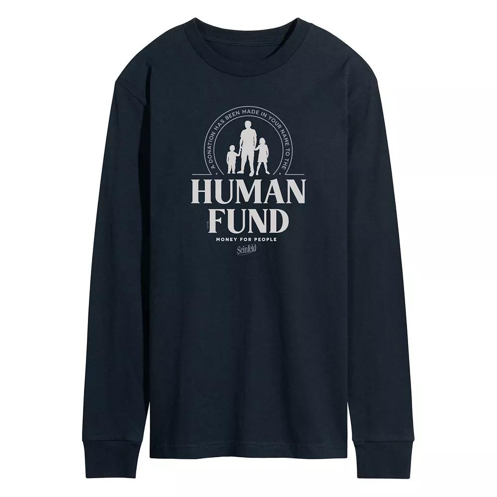 Men's Seinfeld The Human Fund Long Sleeve Graphic Tee,  Product Image