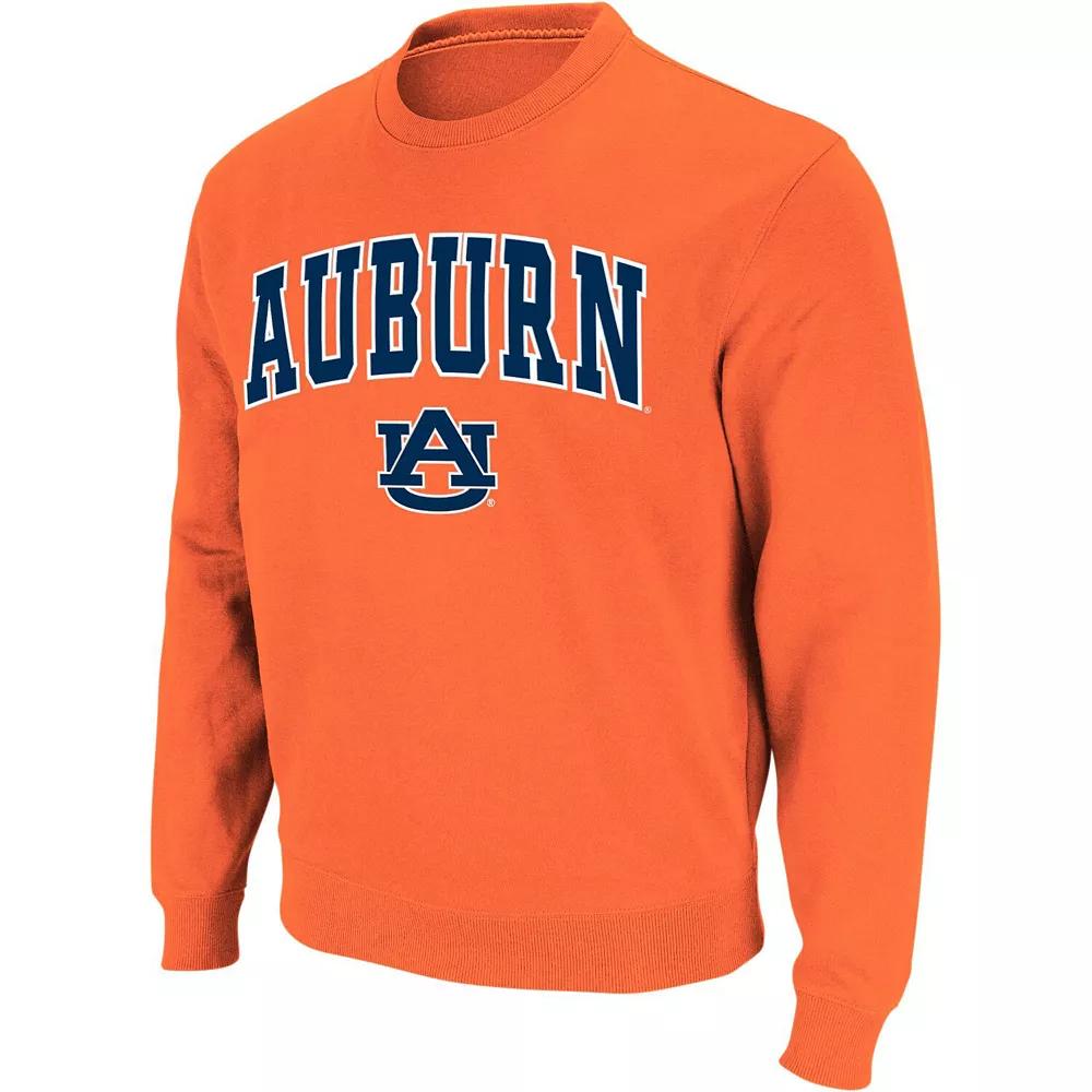Men's Colosseum Orange Auburn Tigers Arch & Logo Crew Neck Sweatshirt,  Product Image