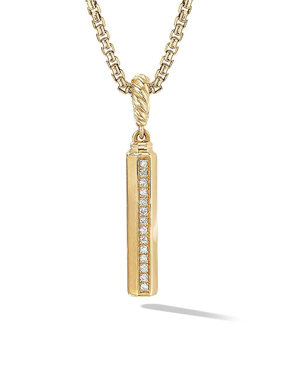 Womens Barrel Amulet in 18K Yellow Gold with Diamonds, 27MM Product Image