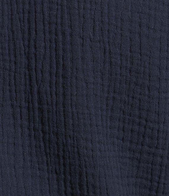 Skies Are Blue Plus Size Crochet Trim Gauze Top Product Image