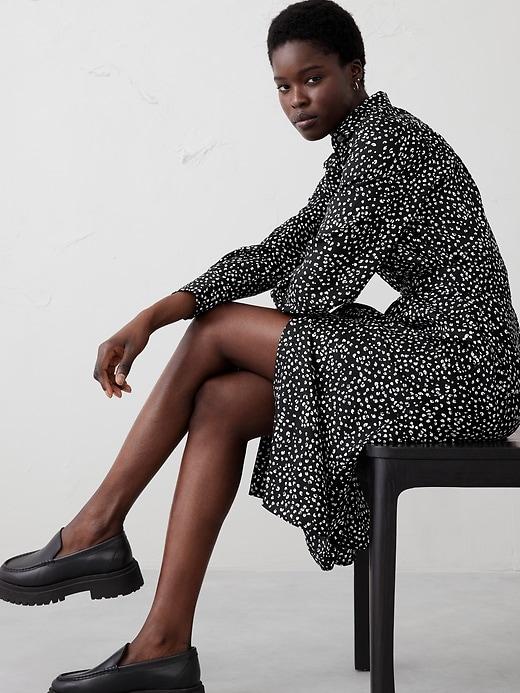 Tie-Waist Midi Shirtdress Product Image