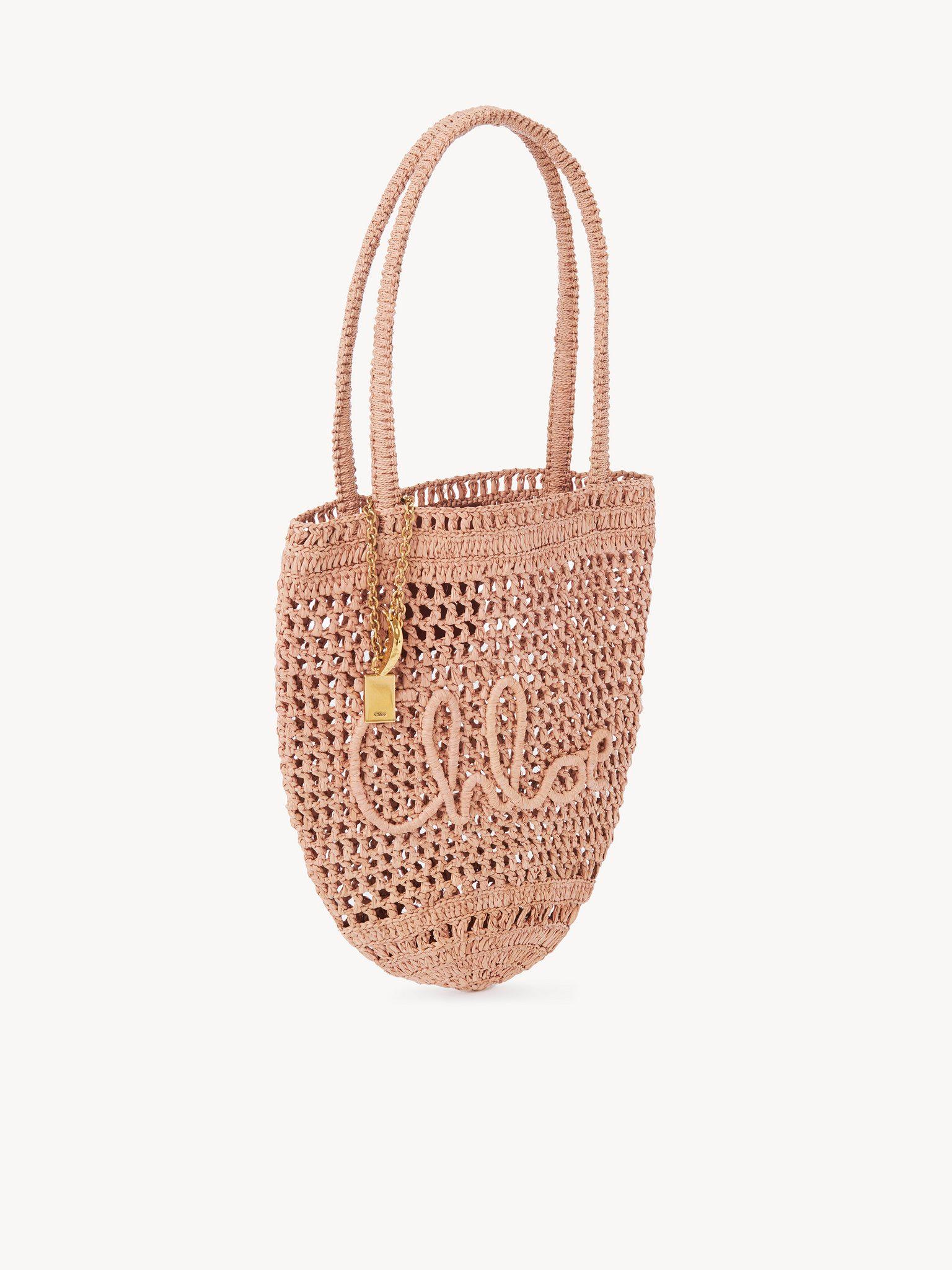 Small Summer Banana tote bag in raffia Product Image